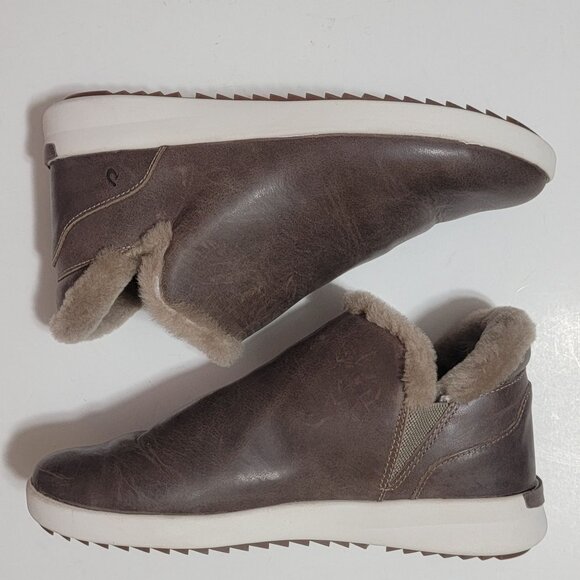 NEW Malua Hulu Olukai Slip On Boots Womens 9 Brown Fur Sneaker - Picture 3 of 9